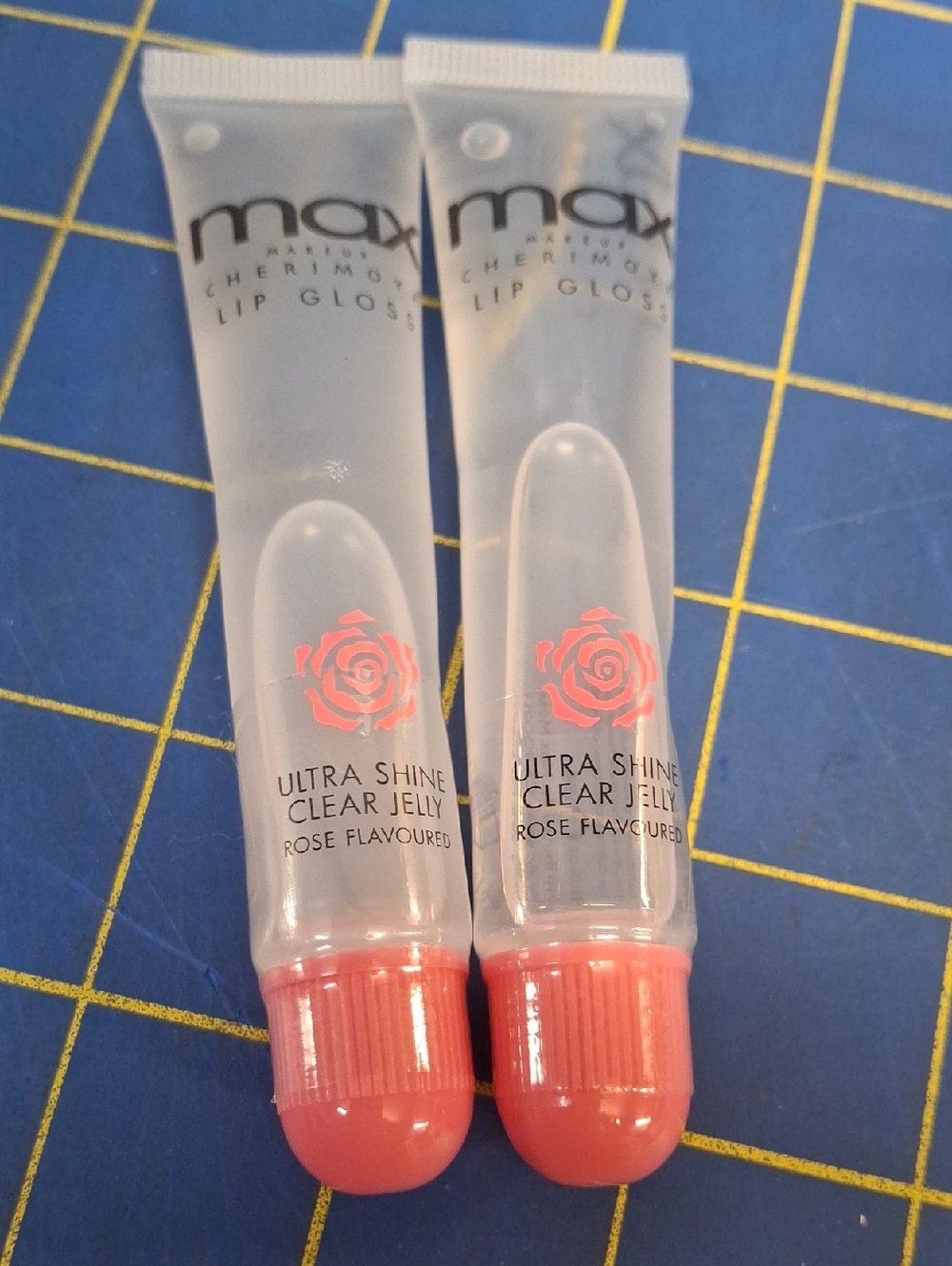 Max Makeup CheriMoya Ultra Shine Clear Jelly Lip Gloss 15ml - Set of 2 Rose
